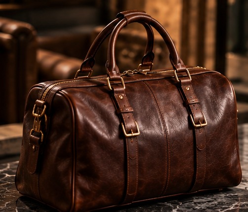 Signature brown leather bag